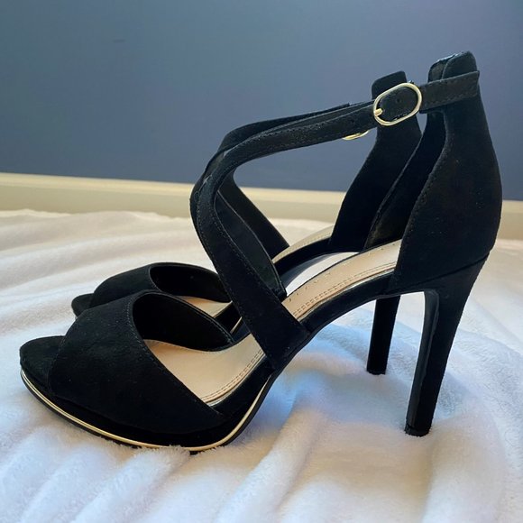 Kelly and Katie Platform Sandal Black 3¾" Heel - Picture 3 of 8